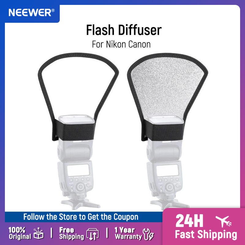 Tasmota Flash Tool - Neewer difusor de flash refletor prateado/branco