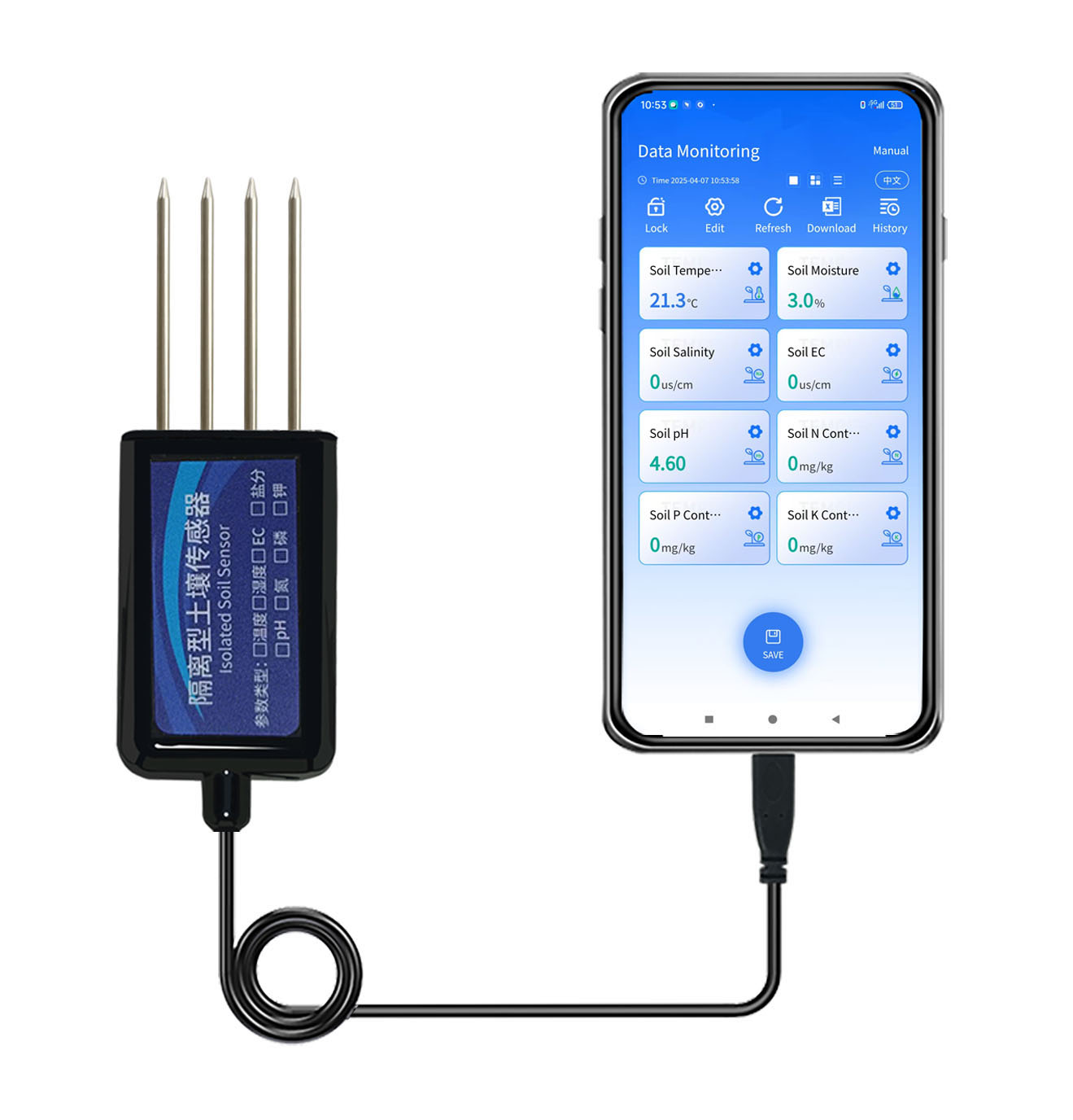 Temperature Humidity Sensor - Sensor digital de solo 8 em