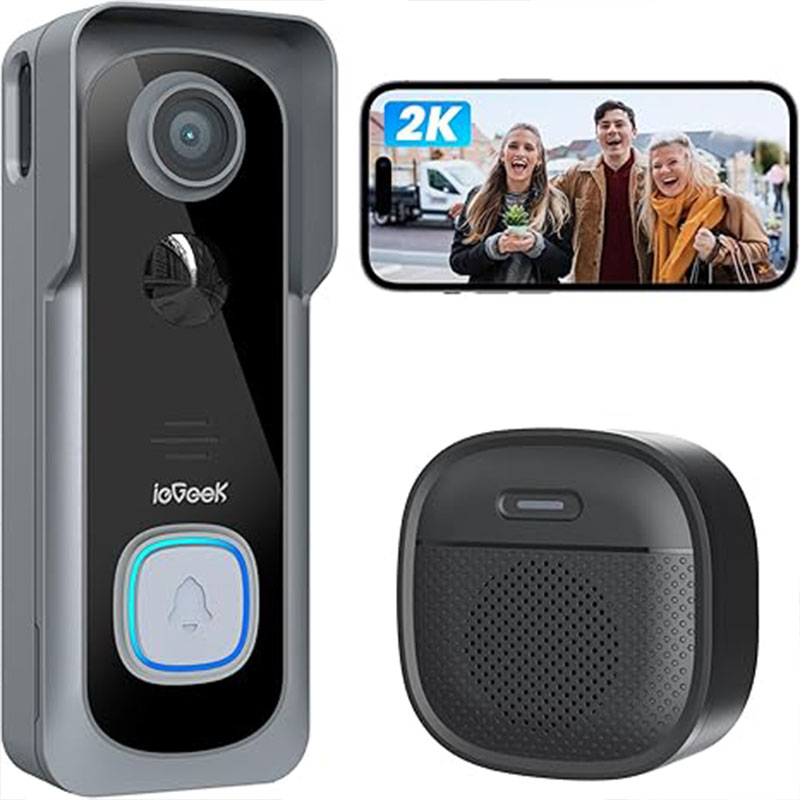 Câmera de campainha ieGeek 2K  - Smart Doorbell Wired avaliação e preço