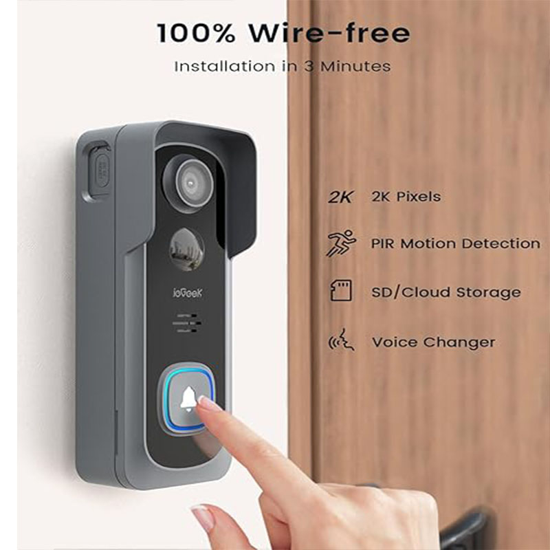 Câmera de campainha ieGeek 2K  - Smart Doorbell Wired avaliação e preço